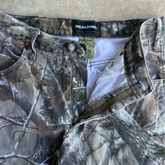 Real Tree Camo Camouflage sHunting Jeans Pants Mens Wore as Womens 30/30 - Picture 5 of 8